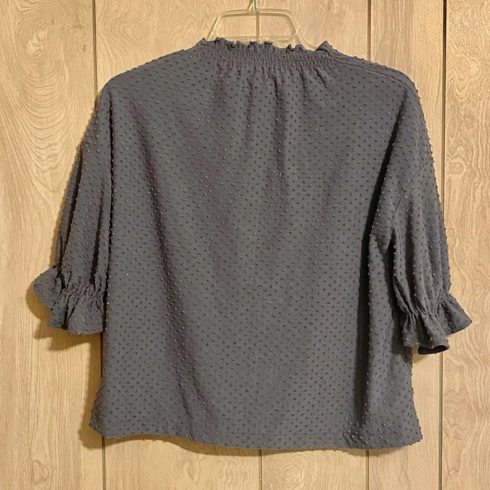 NWT Madewell Texture & Thread Clipdot Ruffle Top - Picture 3 of 7